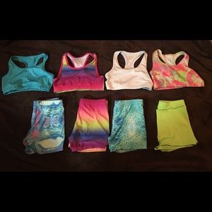 bcg sports bras, spanks & tank tops.  Size 8-10